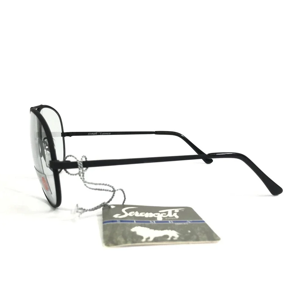 Vintage Serengeti Sunglasses Mens Matte Black Simba Species w/ Gray Photochromic